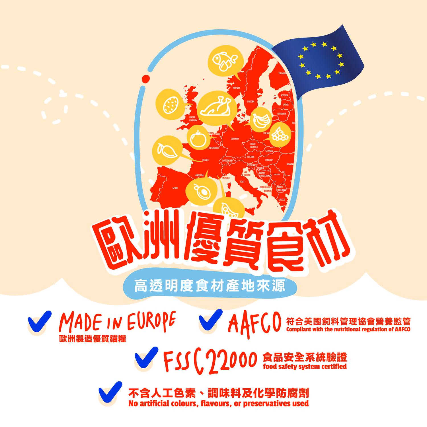 大折扣!合家歡混合套裝|任選4包2kg幼貓糧及成貓糧 低敏無穀物雞肉全面配方