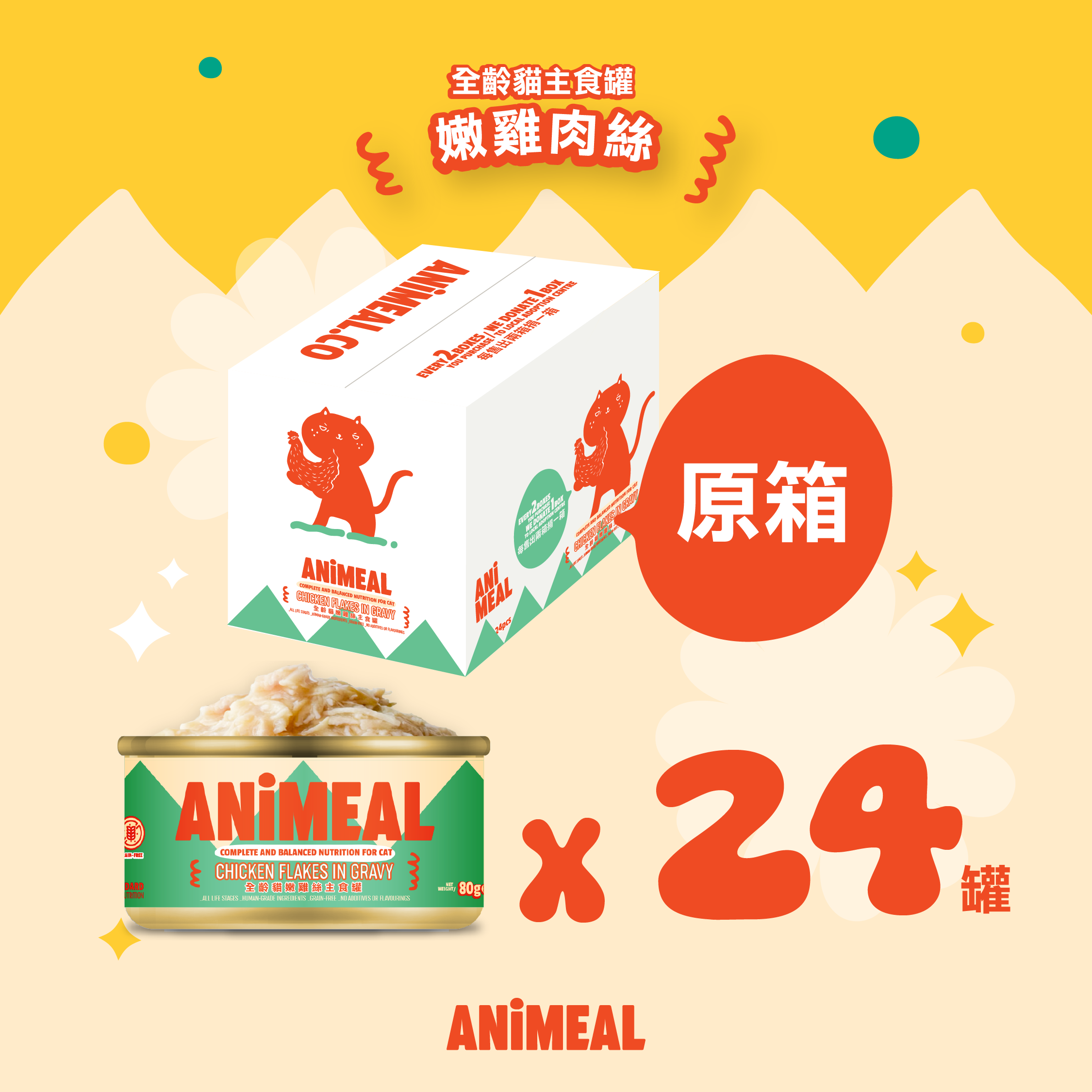 【新產品】高營補水|全齡貓肉絲主食罐80g