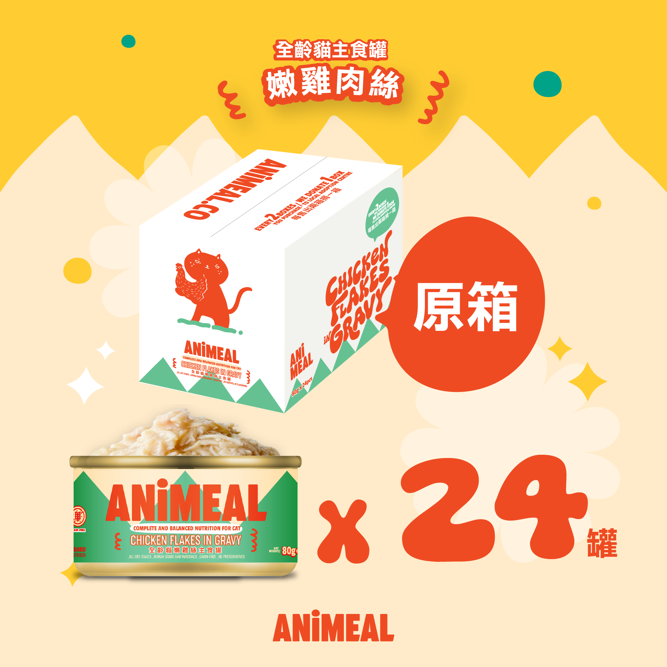 【新產品】高營補水|全齡貓肉絲主食罐80g