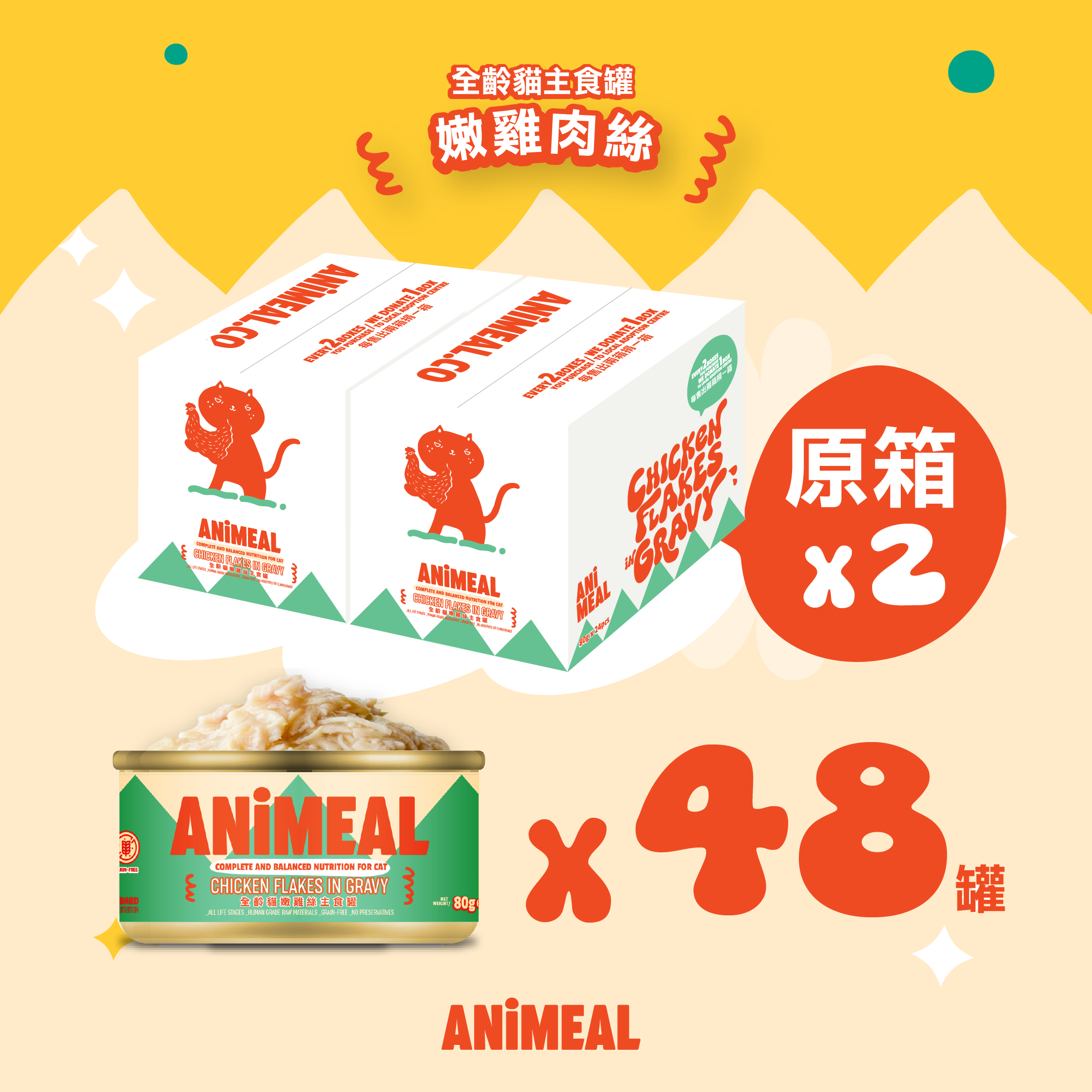 【新產品】高營補水|全齡貓肉絲主食罐80g