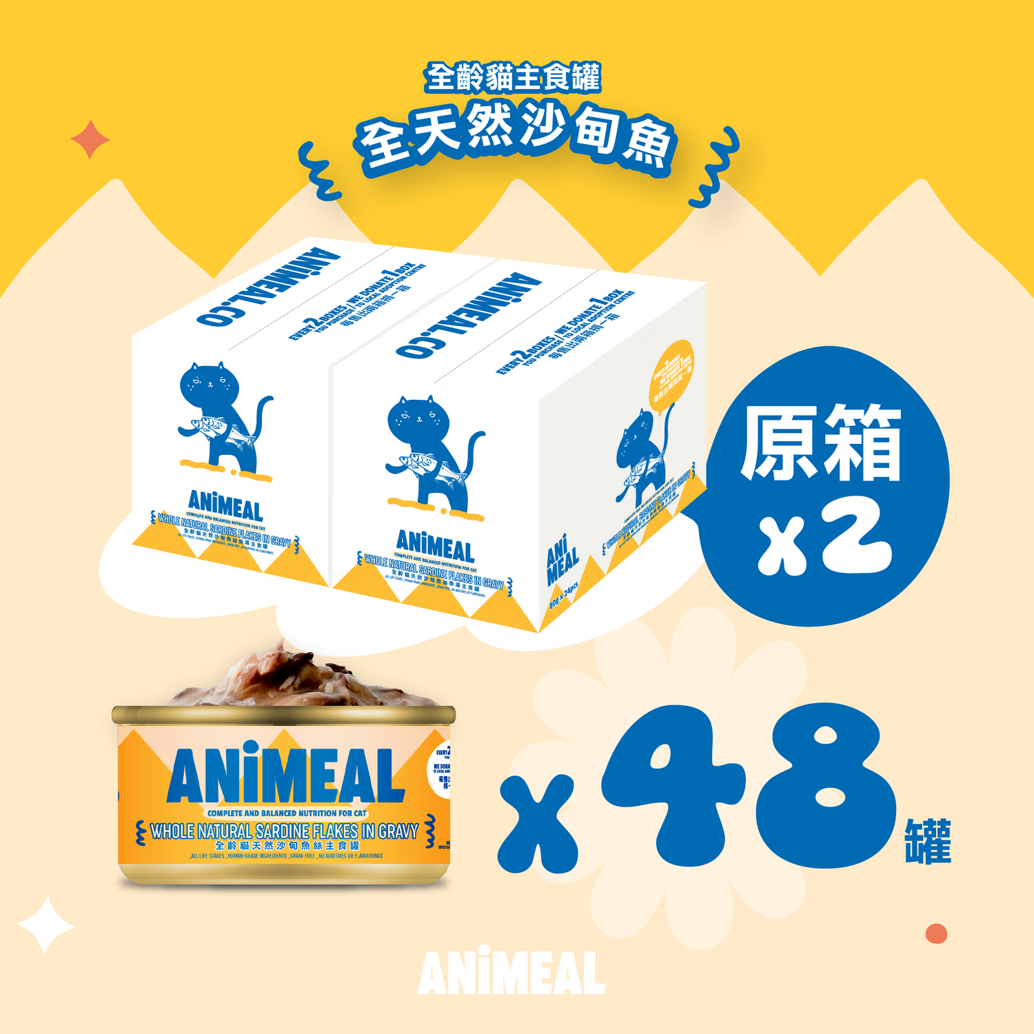 【新產品】高營補水|全齡貓肉絲主食罐80g