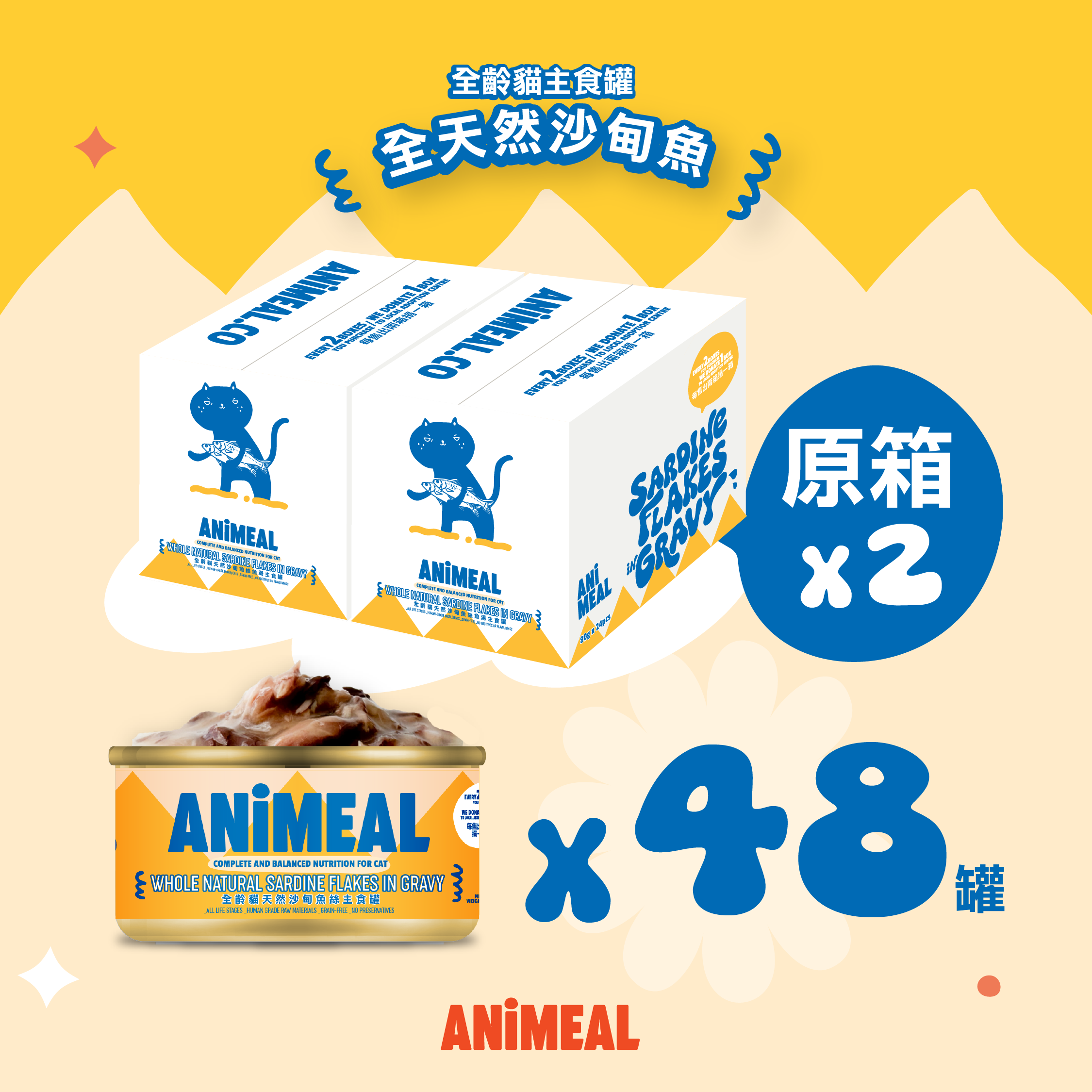 【新產品】高營補水|全齡貓肉絲主食罐80g