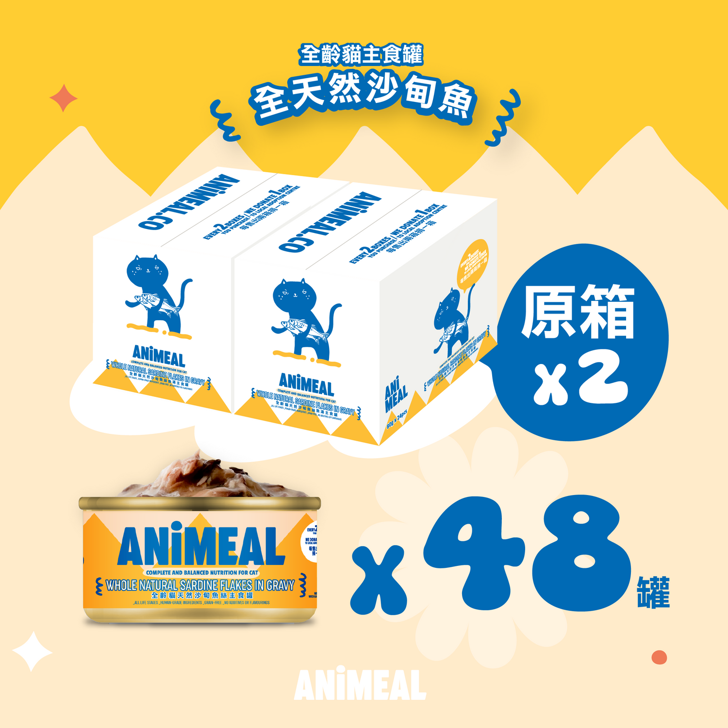 【新產品】高營補水｜全齡貓肉絲主食罐80g